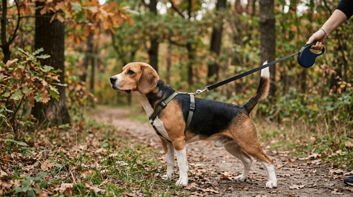 Hund zieht an der Leine 2