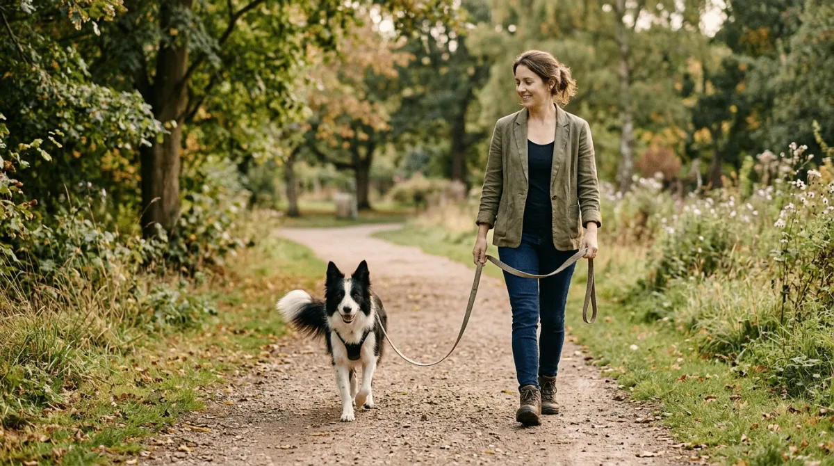 Hund zieht an der Leine 3